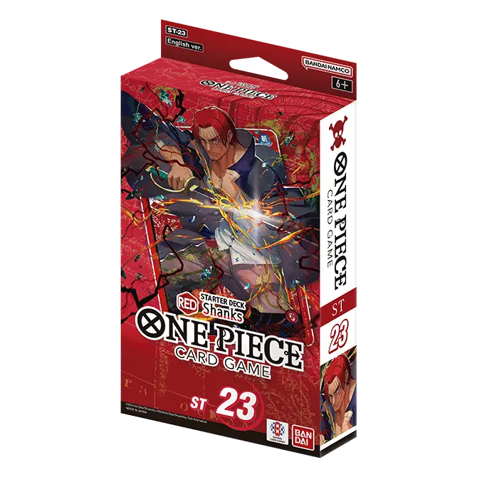 STARTER DECK RED Shanks ST-23 box, Shanks drawing his sword on a red cover with the English version label