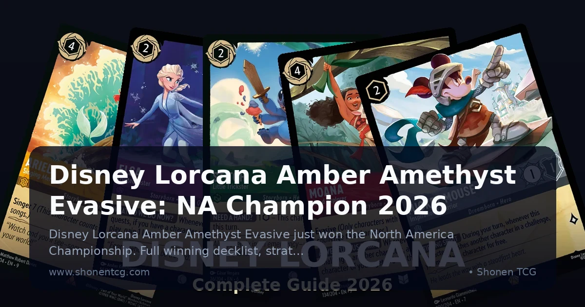 Disney Lorcana Amber Amethyst Evasive: NA Champion 2026