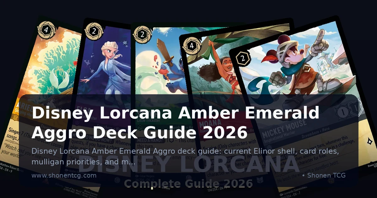 Disney Lorcana Amber Emerald Aggro Deck Guide 2026