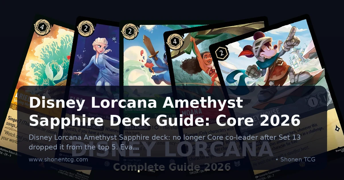 Disney Lorcana Amethyst Sapphire Deck Guide: Core 2026