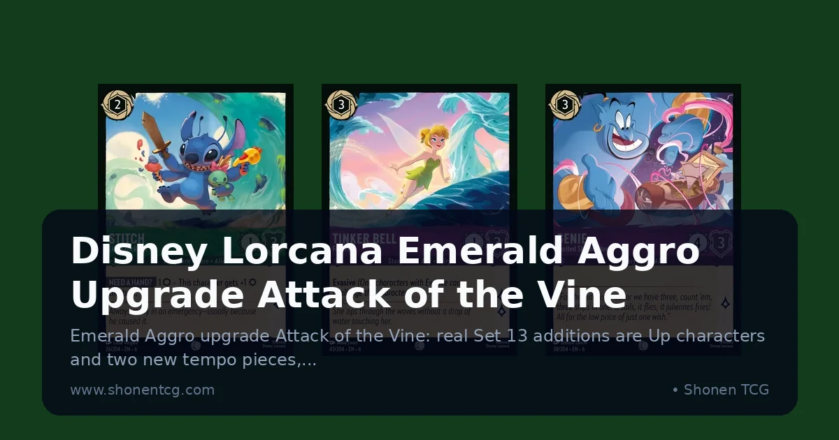 Disney Lorcana Emerald Aggro Upgrade Attack of the Vine