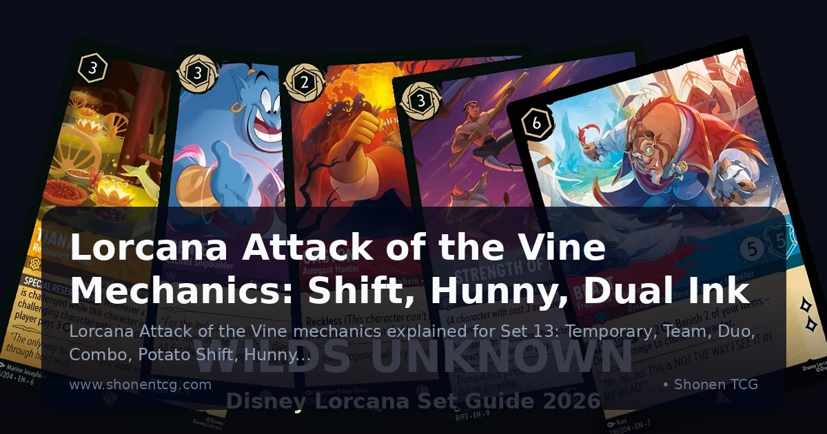 Lorcana Attack of the Vine Mechanics: Shift, Hunny, Dual Ink