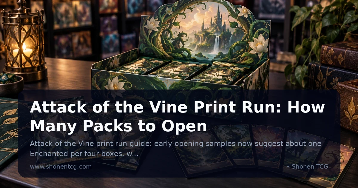 Disney Lorcana Wilds Unknown promotional card fan (Tiana, Genie, Gaston, Strength of Will, Beast) reused as a placeholder, not actual Attack of the Vine art