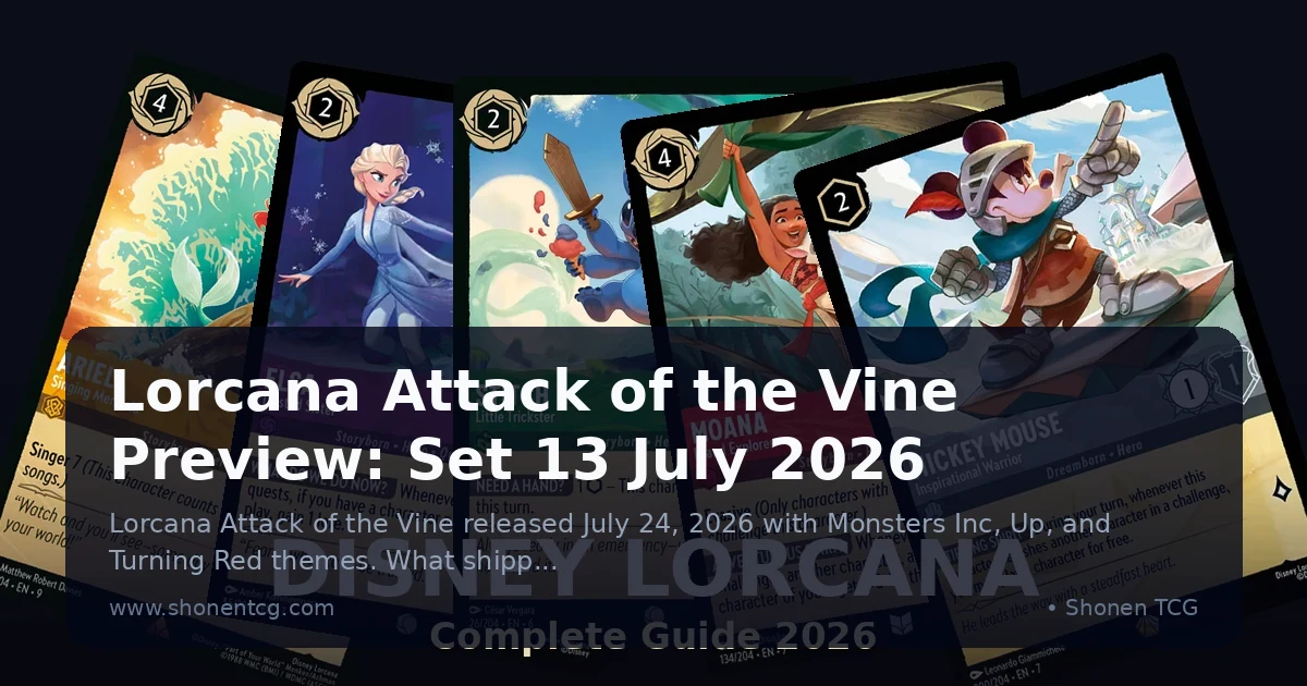 Preview: Lorcana Attack of the Vine Preview: Set 13 July 2026 (News)