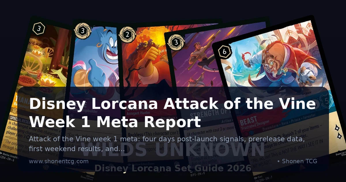 Preview: Disney Lorcana Attack of the Vine Week 1 Meta Report (Guides)