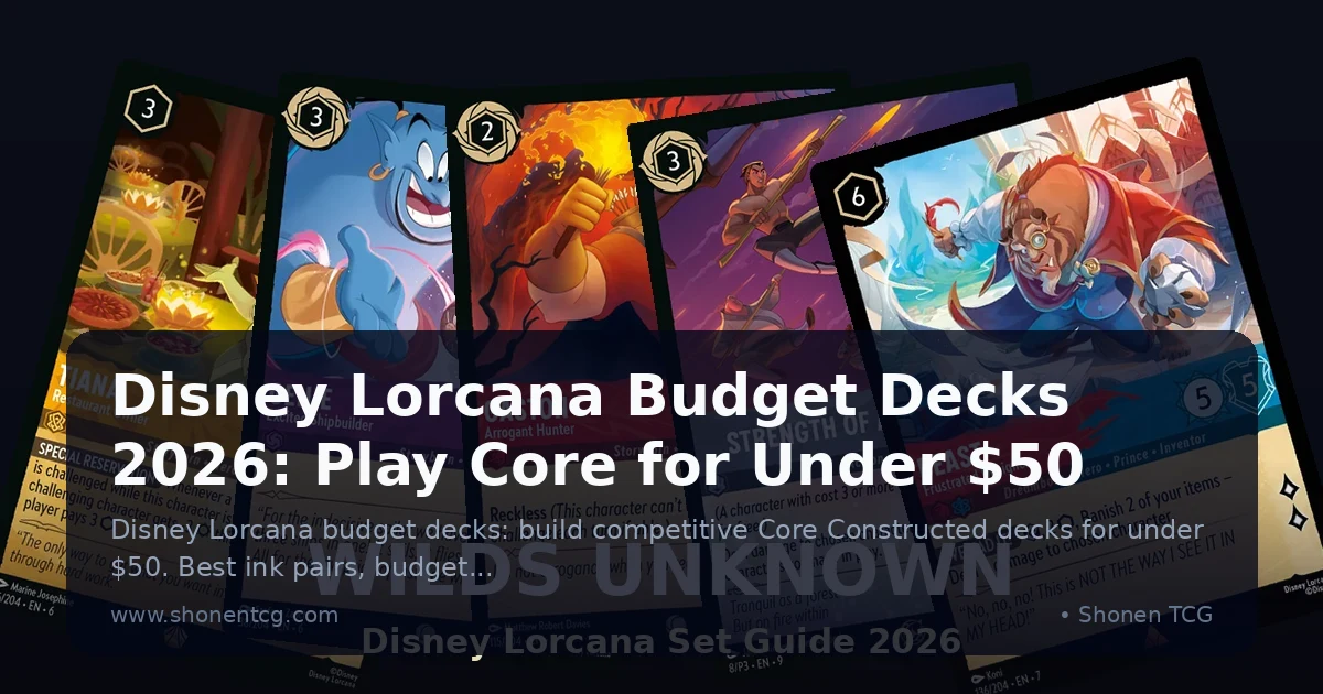 Disney Lorcana Budget Decks 2026: Play Core for Under $50