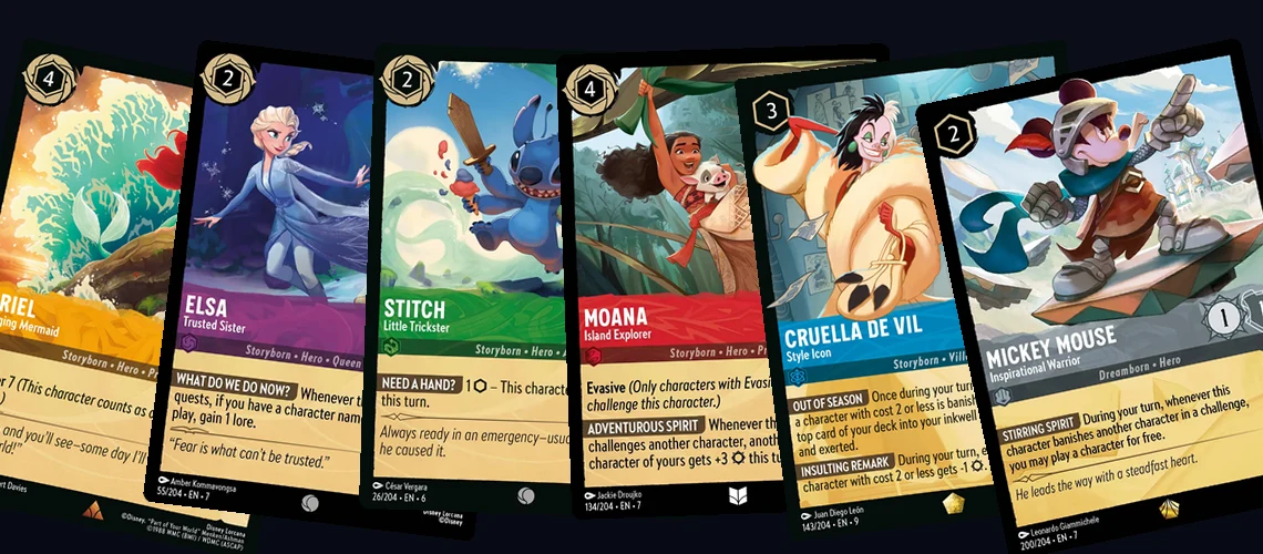 Disney Lorcana Core Constructed and Infinity format card pools showing set legality differences