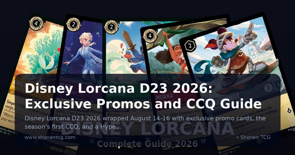 Disney Lorcana D23 2026: Exclusive Promos and CCQ Guide