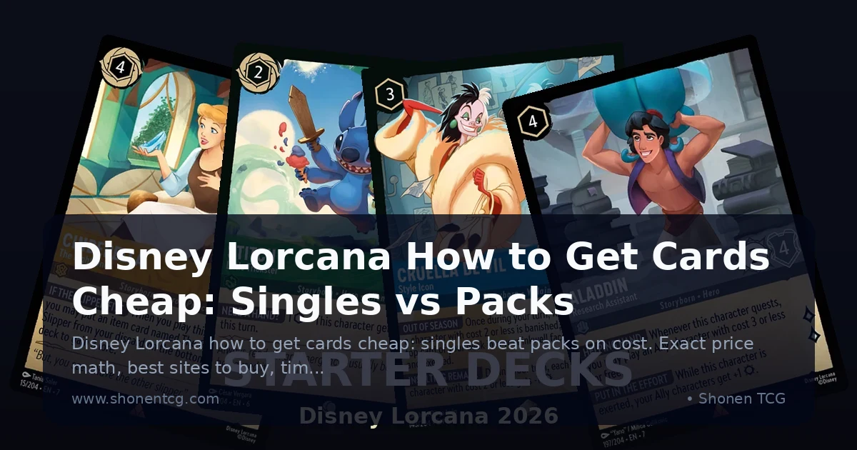 Disney Lorcana How to Get Cards Cheap: Singles vs Packs