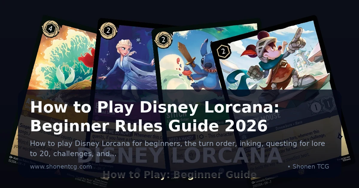 How to Play Disney Lorcana: Beginner Rules Guide 2026