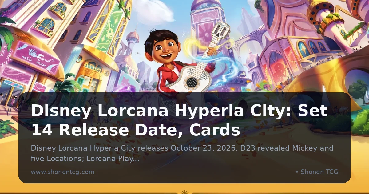 Disney Lorcana Hyperia City: Set 14 Release Date, Cards