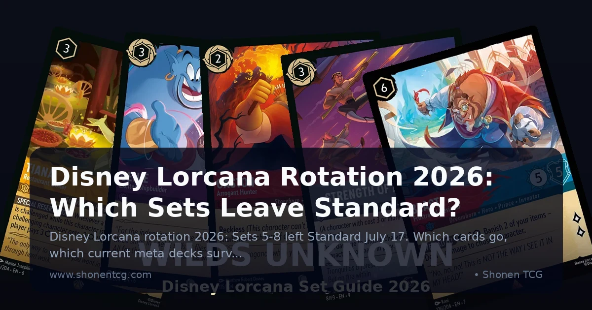 Disney Lorcana Rotation 2026: Which Sets Leave Standard?