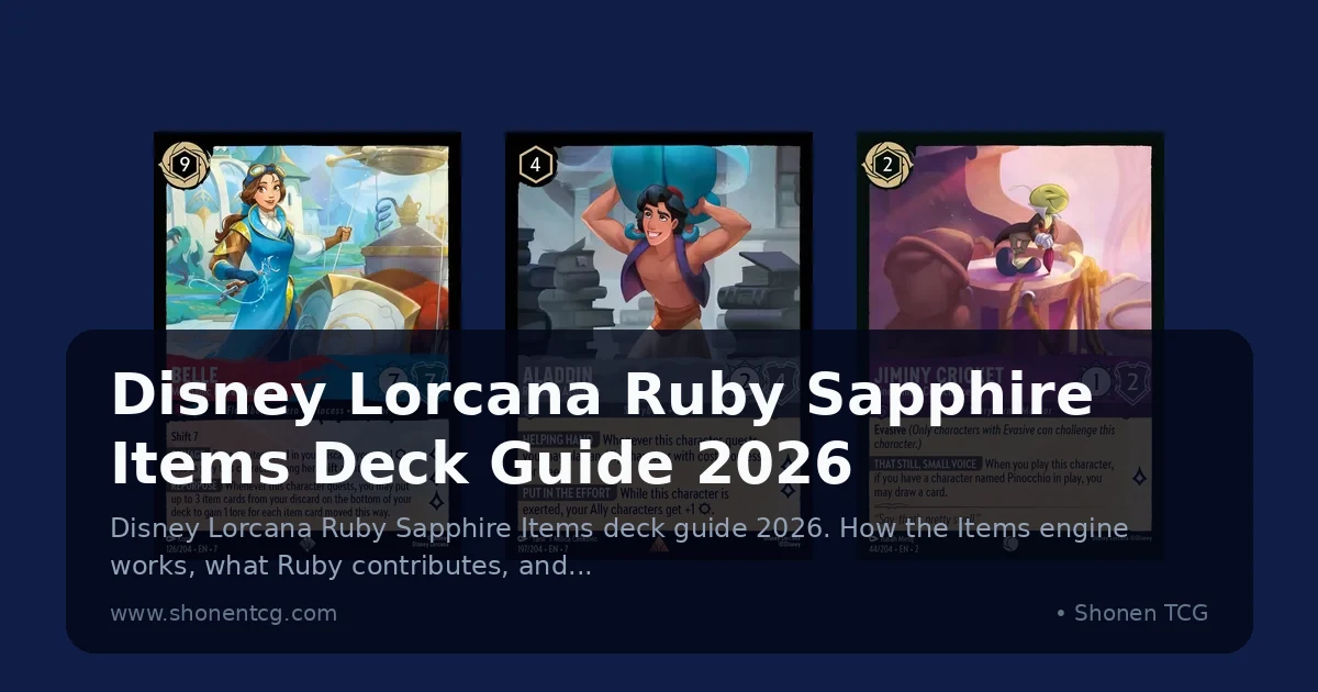 Disney Lorcana Ruby Sapphire Items Deck Guide 2026