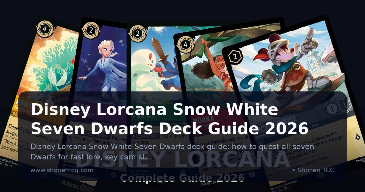 Disney Lorcana Snow White Seven Dwarfs Deck Guide 2026