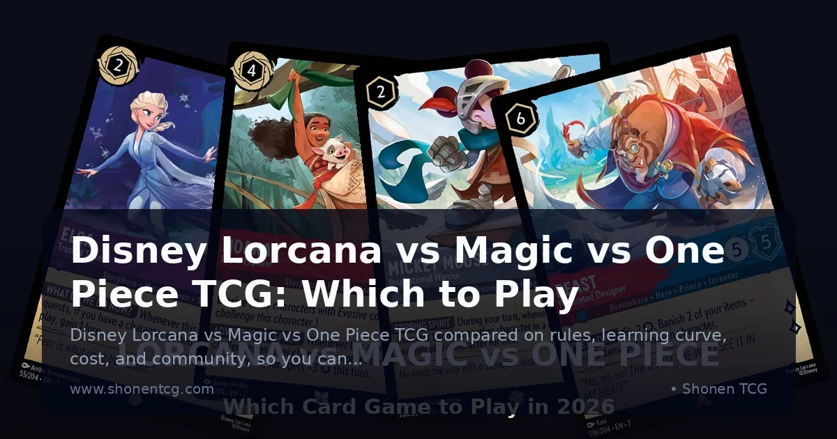 Disney Lorcana vs Magic vs One Piece TCG: Which to Play