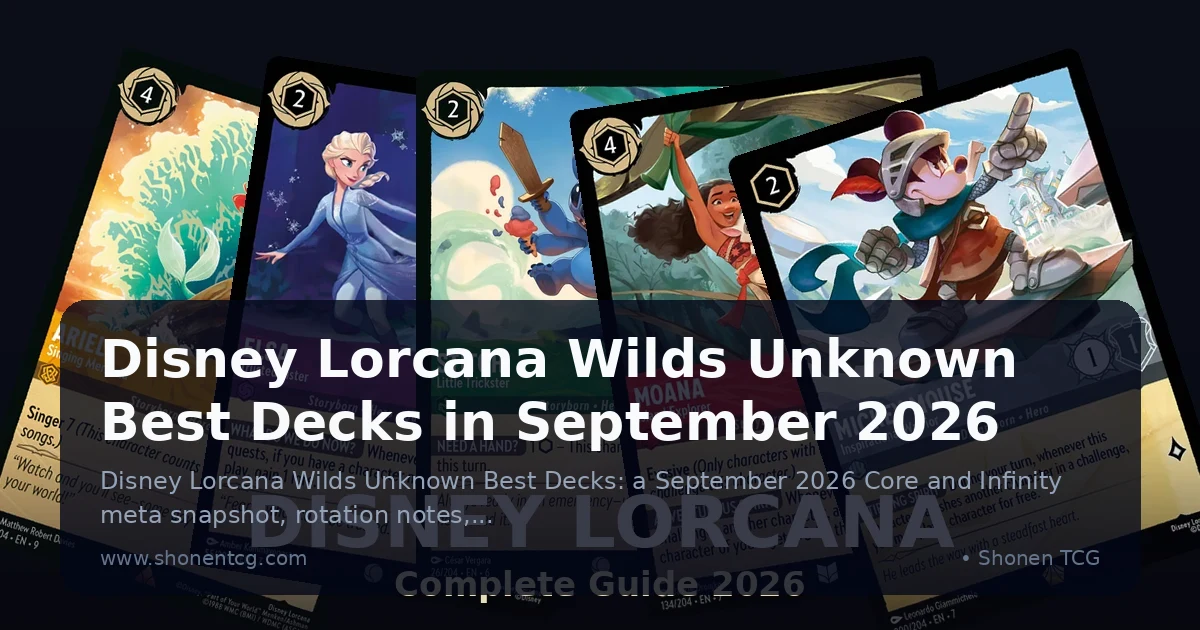 Disney Lorcana Wilds Unknown Best Decks in September 2026