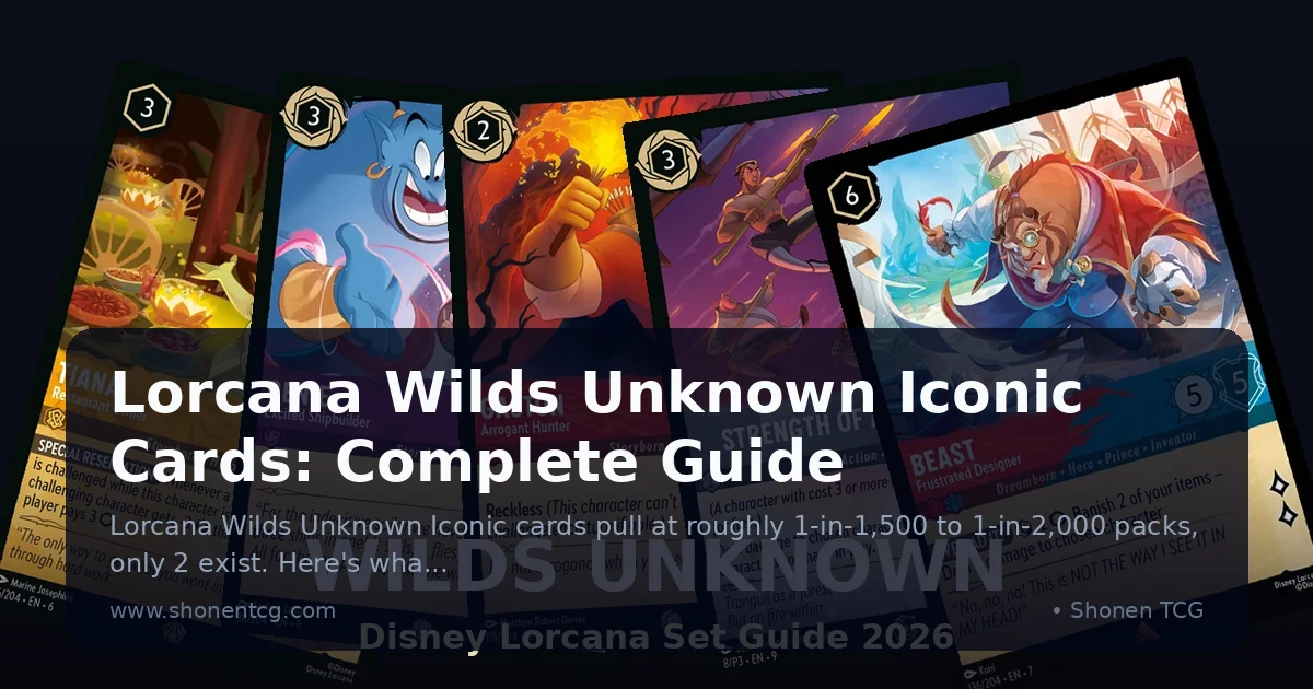 Disney Lorcana Wilds Unknown booster packs fanned out with Lore Nouveau art visible on card faces
