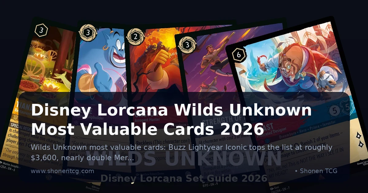 Disney Lorcana Wilds Unknown Most Valuable Cards 2026