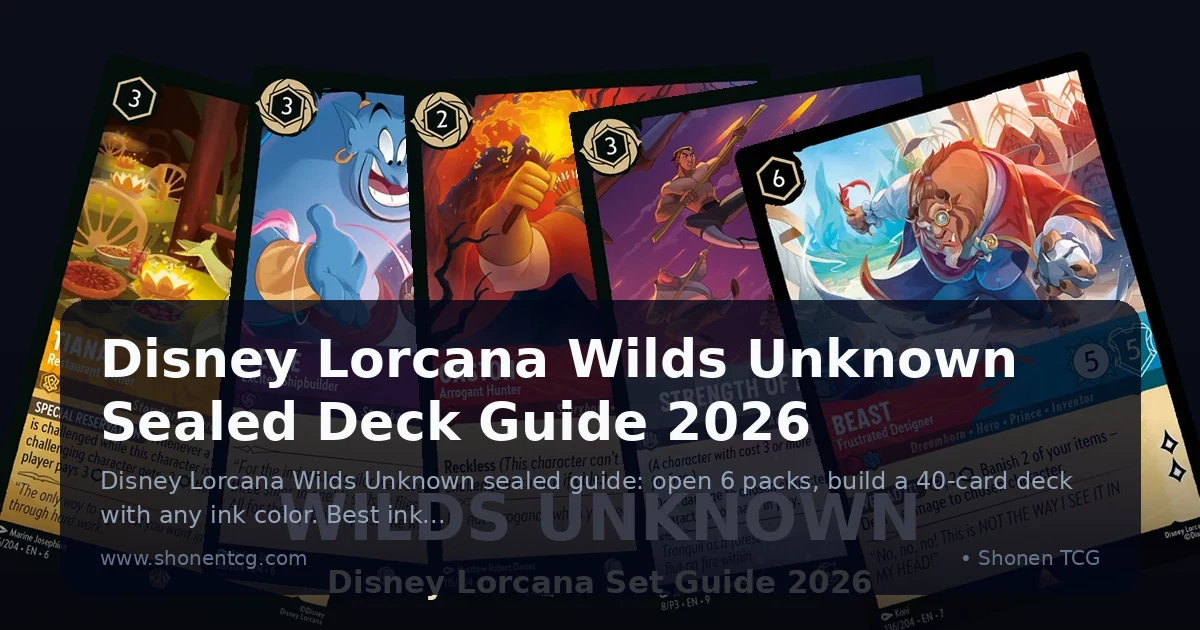 Disney Lorcana Wilds Unknown Sealed Deck Guide 2026