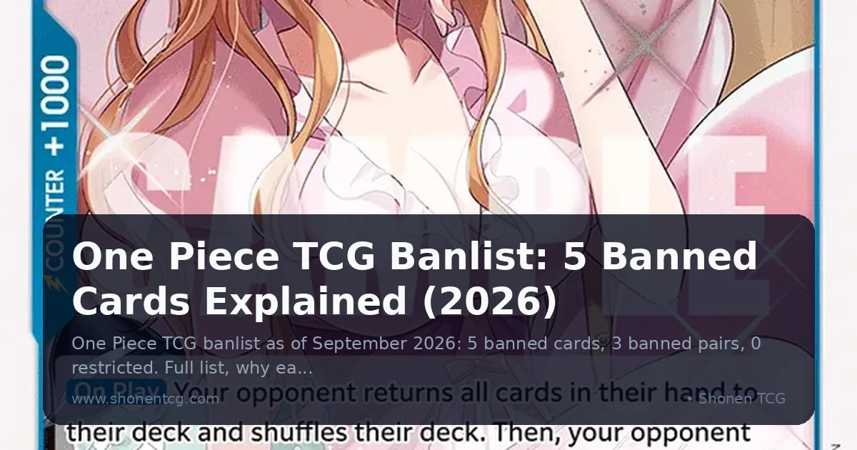 One Piece TCG Banlist: 5 Banned Cards Explained (2026)