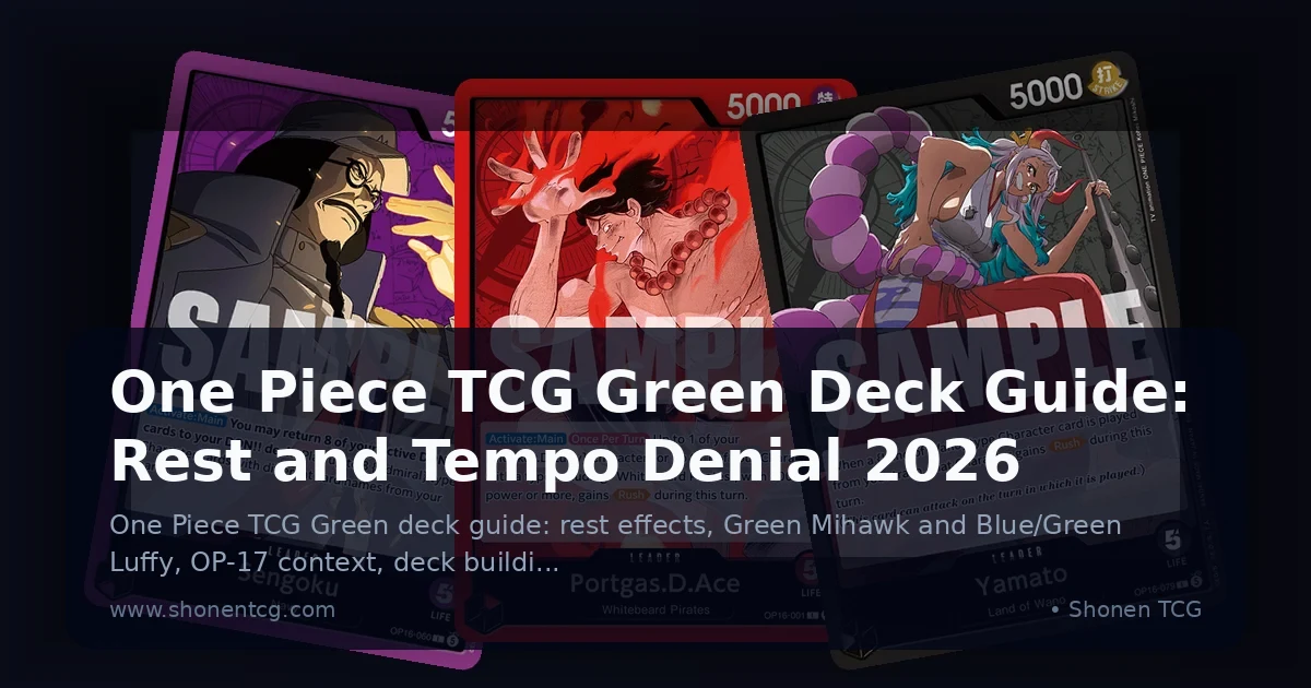 One Piece TCG Green Deck Guide: Rest and Tempo Denial 2026