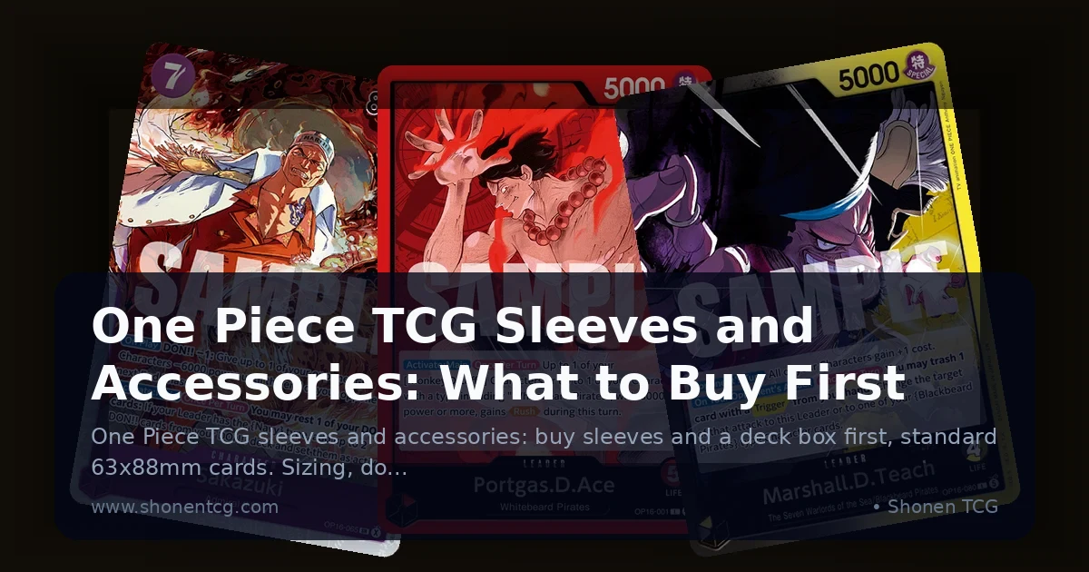 Preview: One Piece TCG Sleeves and Accessories: What to Buy First (Guides)