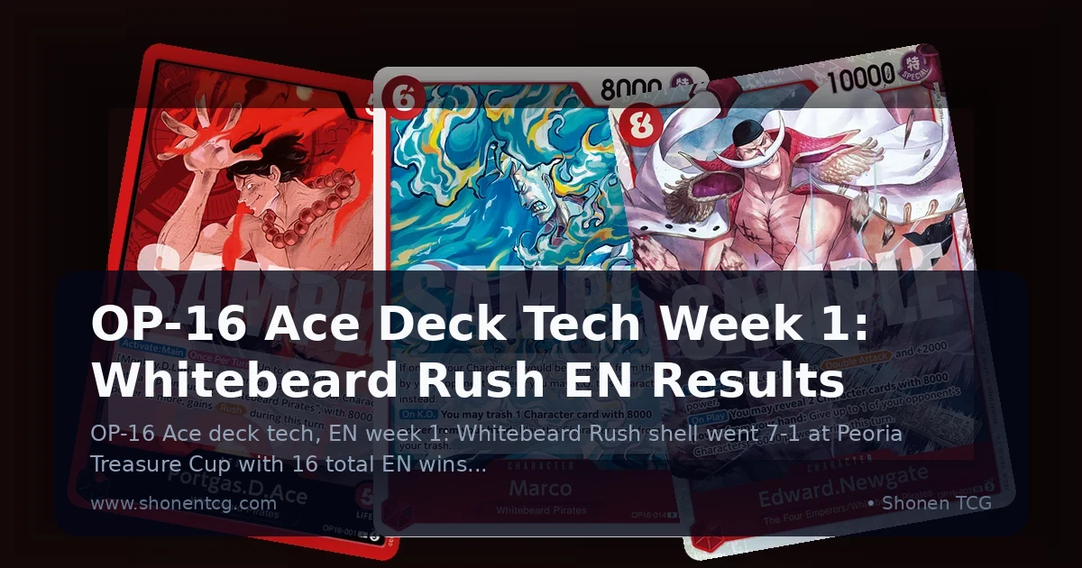 OP-16 Ace Deck Tech Week 1: Whitebeard Rush EN Results