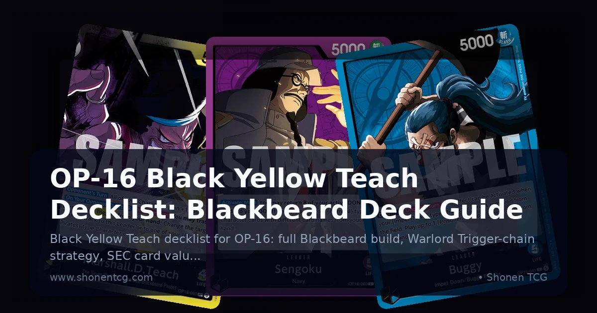 Preview: OP-16 Black Yellow Teach Decklist: Blackbeard Deck Guide (Guides)