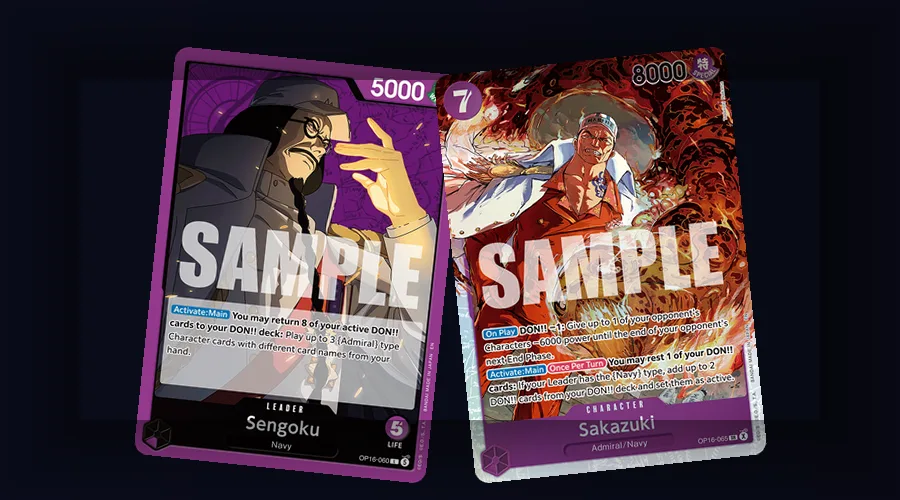 OP-16 Three Admirals and Manga Rare chase cards representing the mid-tier collector targets below SEC