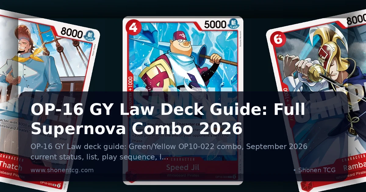 OP-16 GY Law Deck Guide: Full Supernova Combo 2026