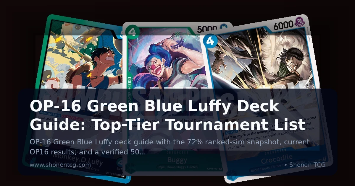 Preview: OP-16 Green Blue Luffy Deck Guide: Top-Tier Tournament List (Guides)