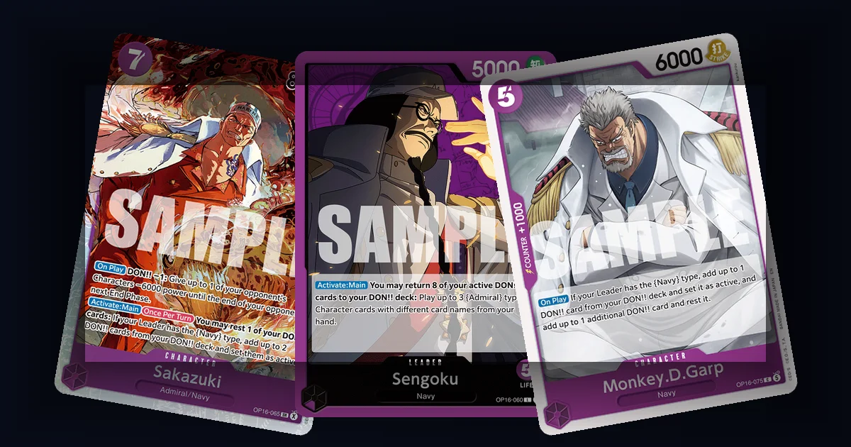 OP-16 Sengoku Deck Tech Week 1: Three Admirals Purple