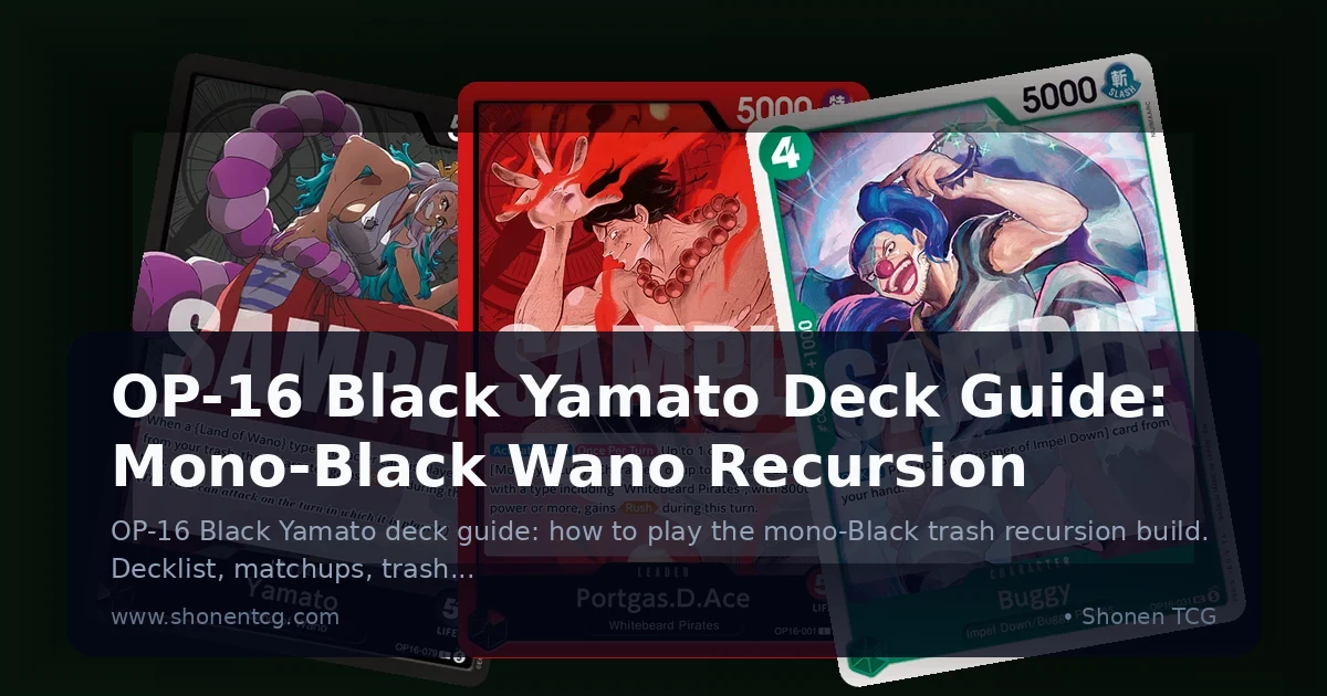 Preview: OP-16 Black Yamato Deck Guide: Mono-Black Wano Recursion (Guides)