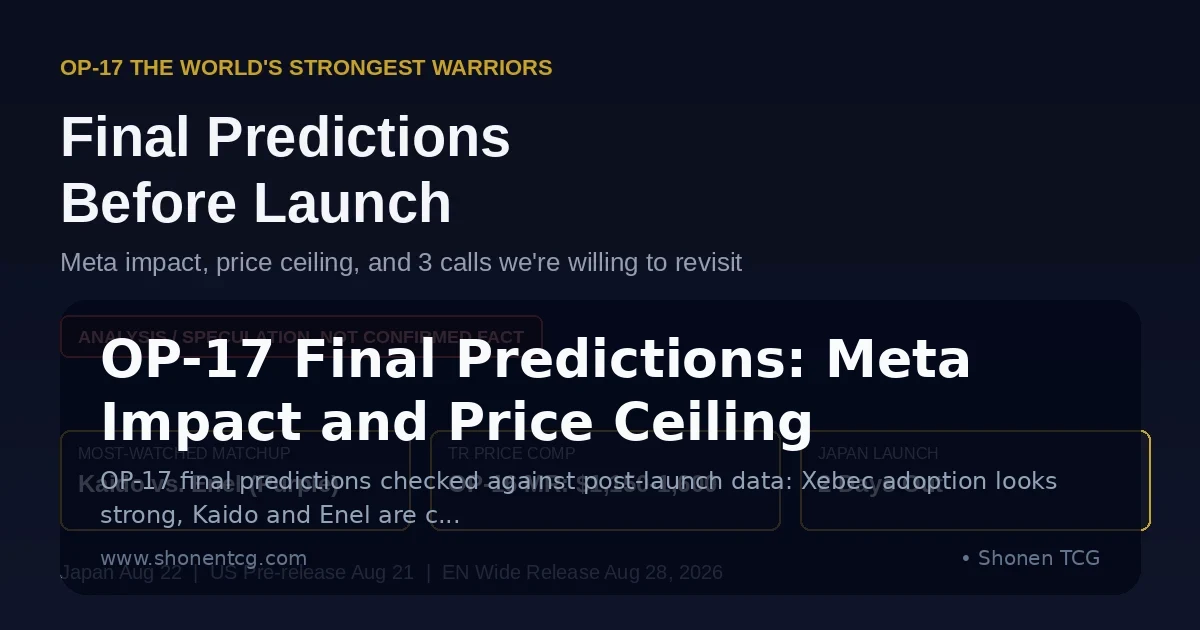 Preview: OP-17 Final Predictions: Meta Impact and Price Ceiling (Guides)