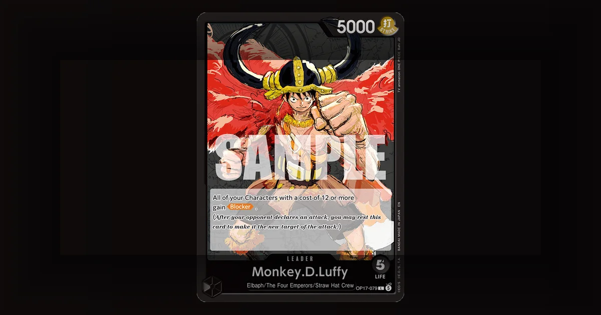 OP-17 Luffy Deck Guide: Black's New Cost-12 Blocker Plan