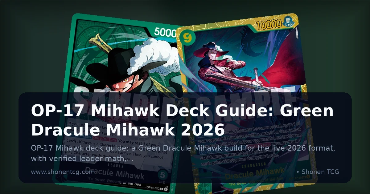OP-17 Mihawk Deck Guide: Green Dracule Mihawk 2026
