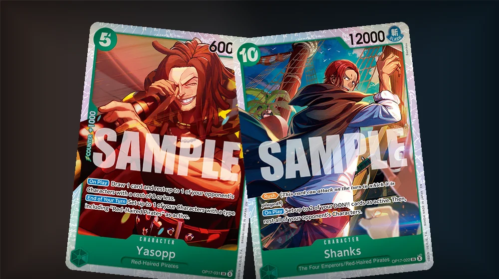 Yasopp OP17-031 and Shanks OP17-022, the OP-17 pressure package in the Green Mihawk list