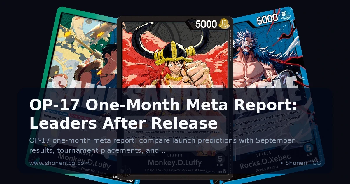 OP-17 One-Month Meta Report: Leaders After Release