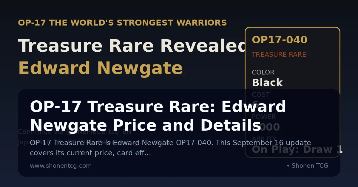 Preview: OP-17 Treasure Rare: Edward Newgate Price and Details (News)