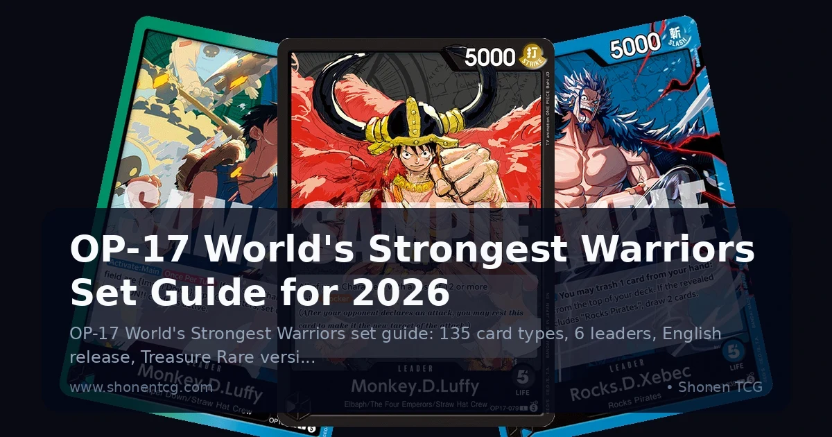 OP-17 World's Strongest Warriors Set Guide for 2026