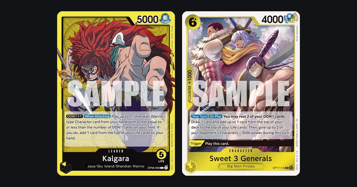 Kalgara Deck List for OP-17: Two Yellow Lists Compared