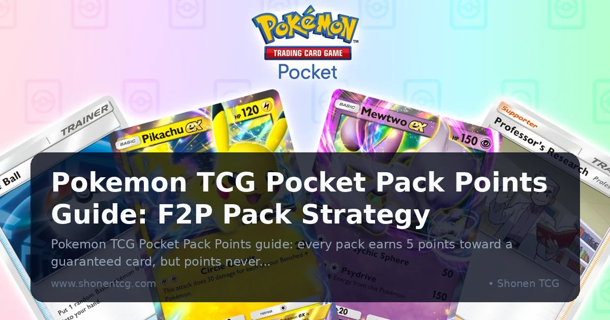 Preview: Pokemon TCG Pocket Pack Points Guide: F2P Pack Strategy (Guides)