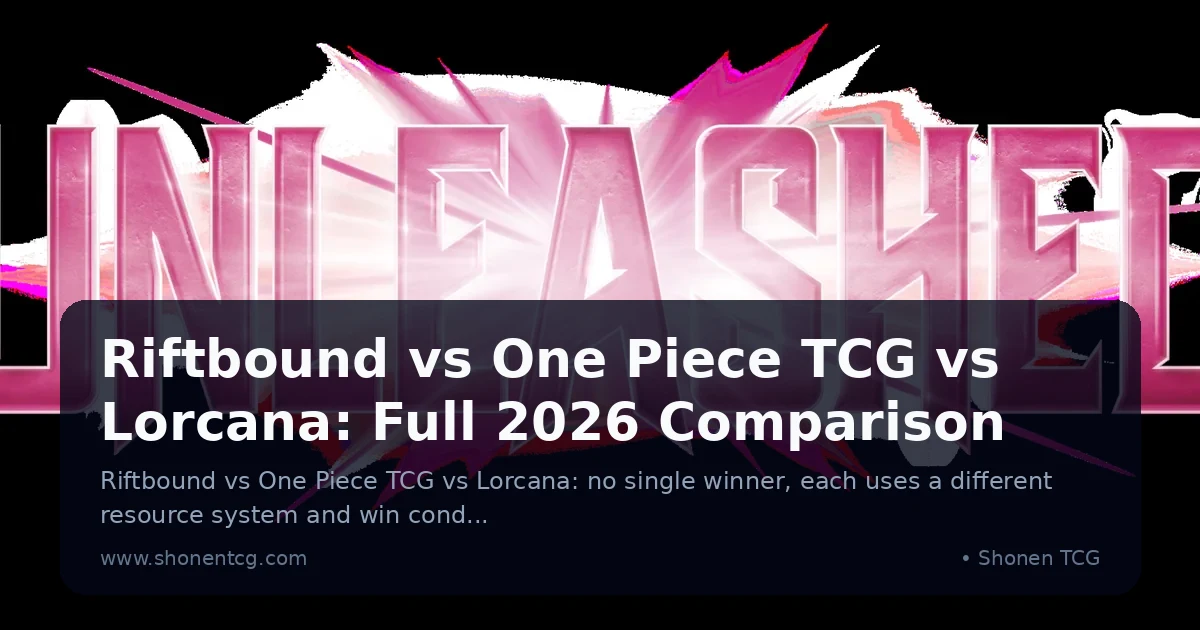 Preview: Riftbound vs One Piece TCG vs Lorcana: Full 2026 Comparison (Guides)