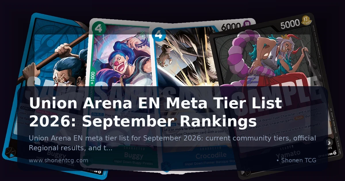 Union Arena EN Meta Tier List 2026: September Rankings