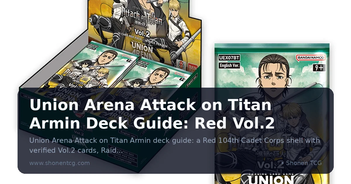 Union Arena Attack on Titan Armin Deck Guide: Red Vol.2