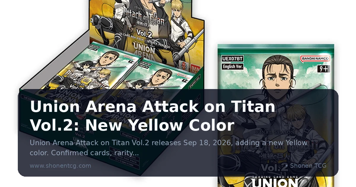 Union Arena Attack on Titan Vol.2: New Yellow Color