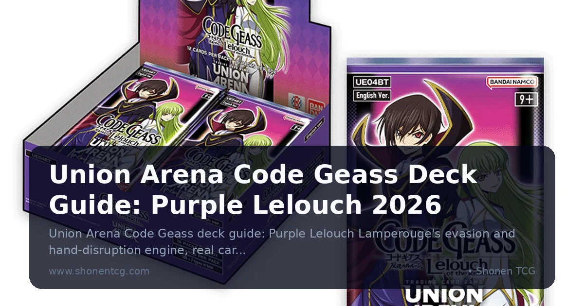 Union Arena Code Geass Deck Guide: Purple Lelouch 2026