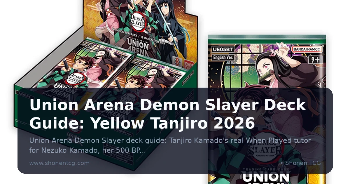 Union Arena Demon Slayer Deck Guide: Yellow Tanjiro 2026