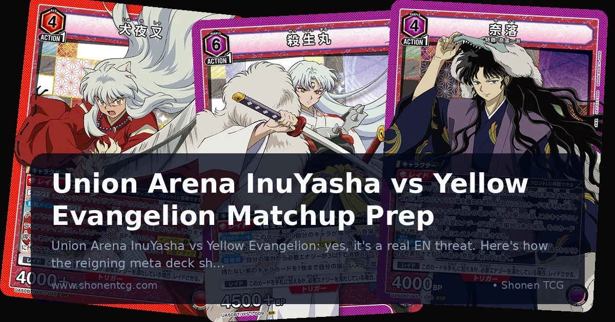 Union Arena InuYasha vs Yellow Evangelion Matchup Prep