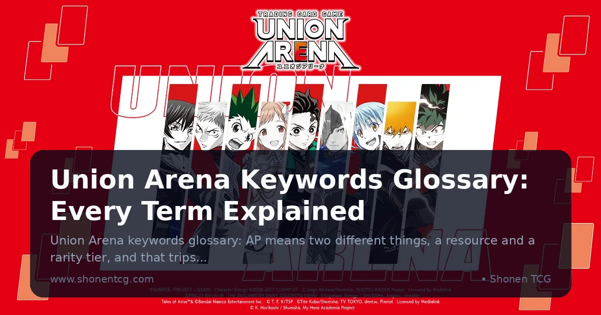 Union Arena Keywords Glossary: Every Term Explained
